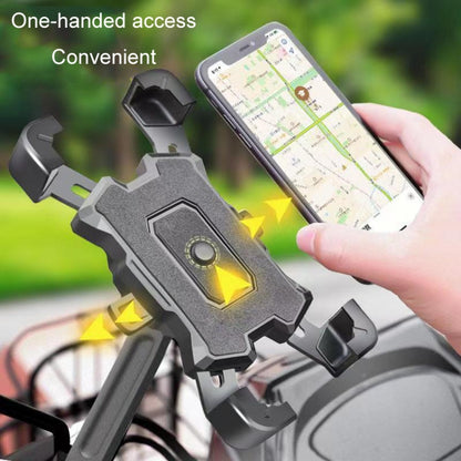 Electric Bike Motorcycle Bicycle Riding Shockproof Navigation Bracket, Color: Black For Handlebar - Holders by buy2fix | Online Shopping UK | buy2fix