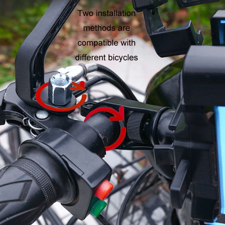 Electric Bike Motorcycle Bicycle Riding Shockproof Navigation Bracket, Color: Black For Handlebar - Holders by buy2fix | Online Shopping UK | buy2fix