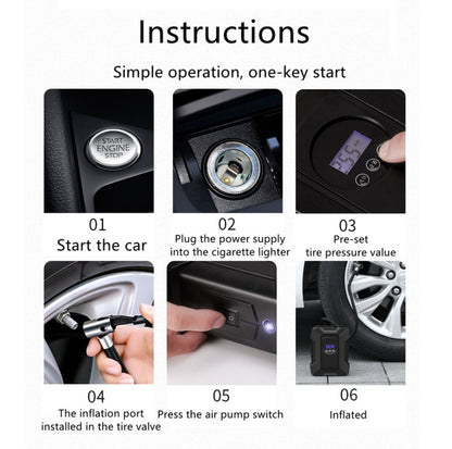 SUITU  ST-818  DC 12V Wired Car Air Pump Tire Inflator With LED Lighting Digital Display Model+Toolbox - Inflatable Pump by SUITU | Online Shopping UK | buy2fix