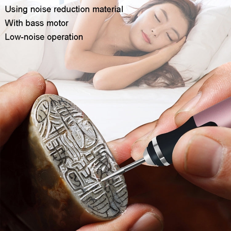 SNJ-3681 Mini Engraving Pen Wireless Polishing Electric Grinder(Rose Gold Carving Template Set) - Abrasive Tools & Accessories by buy2fix | Online Shopping UK | buy2fix
