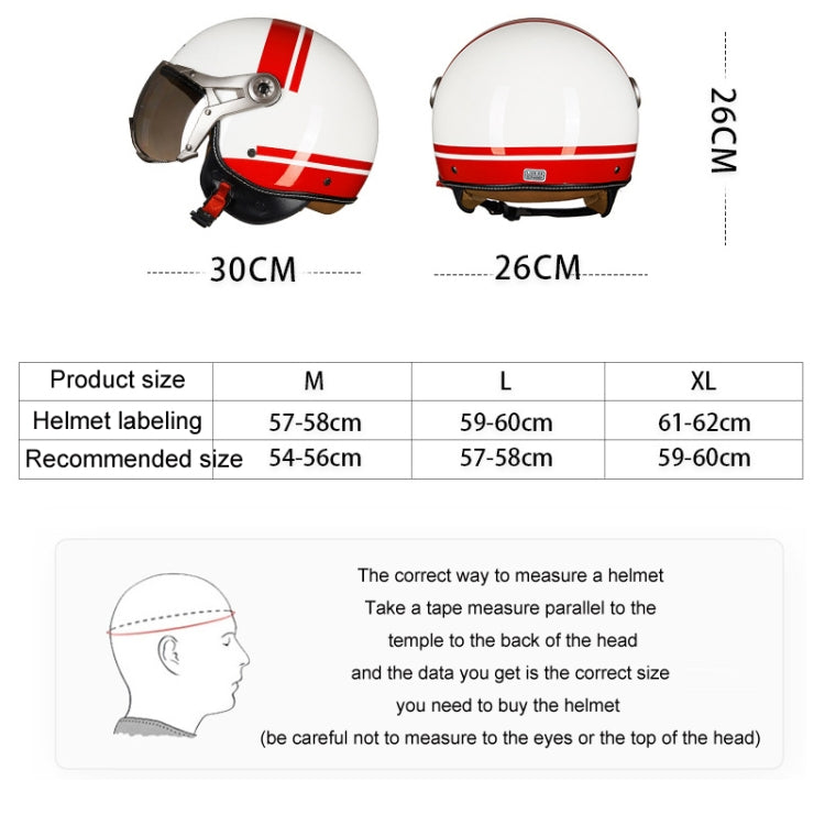 GXT Electric Vehicle Half Cover Helmet Four Seasons Retro Helmet, Size: L(Matte Black Flower) - Helmets by GXT | Online Shopping UK | buy2fix