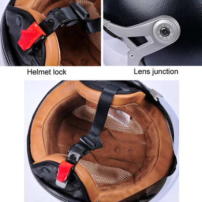 GXT Electric Vehicle Half Cover Helmet Four Seasons Retro Helmet, Size: L(White Shield 83) - Helmets by GXT | Online Shopping UK | buy2fix