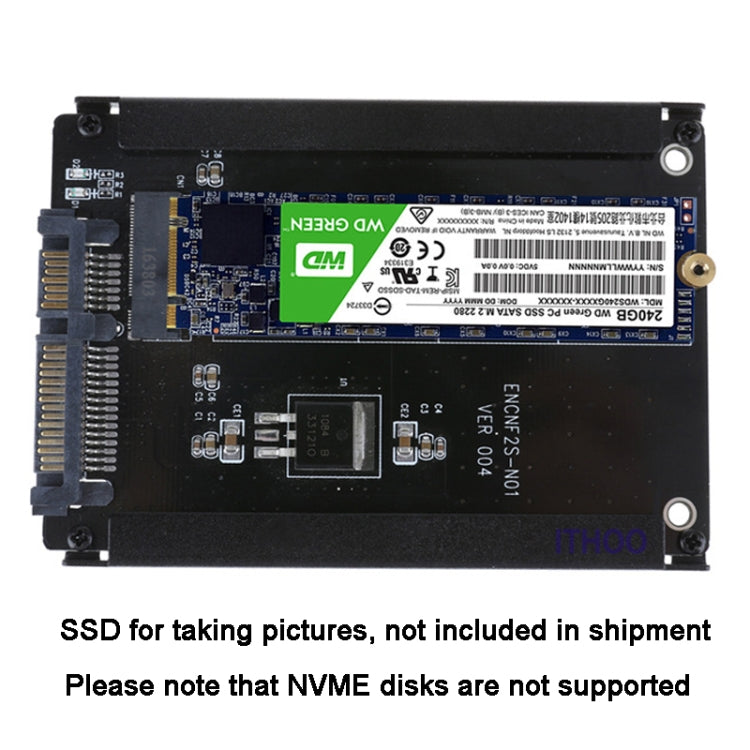 ENCNF2S-N01 NGFF To SATA3 Transfer Card M.2 KEY B-M SSD To 6Gbps Interface Conversion Adapter Without Baffle - Add-on Cards by buy2fix | Online Shopping UK | buy2fix