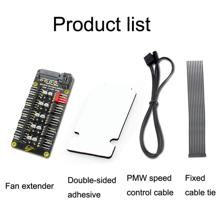 PWM Fan Hub Desktop Computer CPU Fan Expander Supports 3Pin&4Pin(Black) - Others by buy2fix | Online Shopping UK | buy2fix