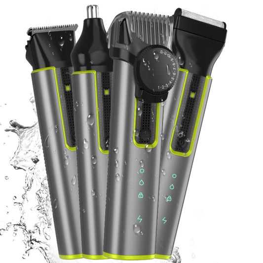 IPX5 Waterproof Men Multi-Functional Barber 4 In 1 Shaver Nose Hair Set USB Charging Push - Hair Trimmer by buy2fix | Online Shopping UK | buy2fix