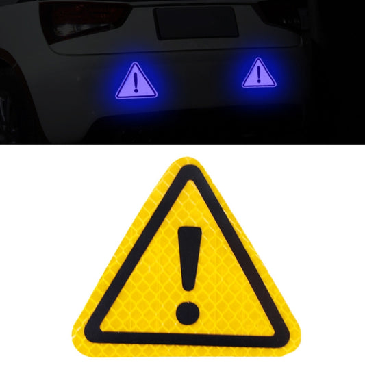 10pcs Car Tail Triangle Reflective Stickers Safety Warning Danger Signs Car Stickers(Yellow) - Warning Sticker by buy2fix | Online Shopping UK | buy2fix