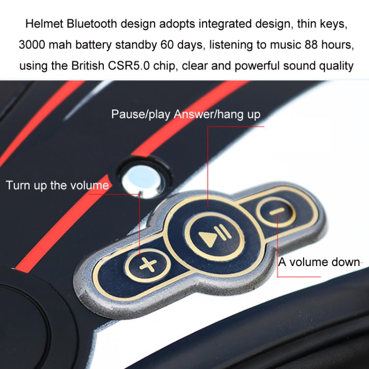 KUQIBAO Motorcycle Smart Bluetooth Sun Protection Double Lens Safety Helmet, Size: XL(Matte Black Phantom Fiber+Black Tail) - Helmets by KUQIBAO | Online Shopping UK | buy2fix