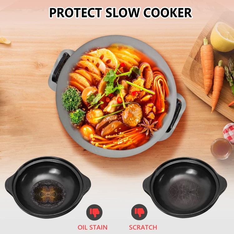 8QT Silicone Slow Cooke Liners Reusable Leakproof Crock Pot Liners(Black) - Kitchen Machine Accessories by buy2fix | Online Shopping UK | buy2fix
