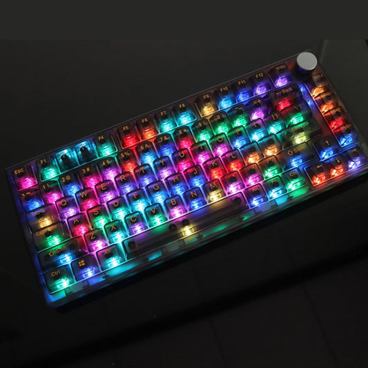 82 Keys Bluetooth Wireless 3-mode RGB Hot-plug Customized Mechanical Keyboard Kit + Keycap(Black) - Other by buy2fix | Online Shopping UK | buy2fix