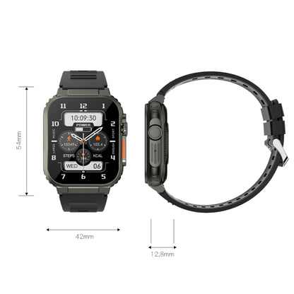 A70 1.96 Inch Health Monitoring Multifunctional IP68 Waterproof Bluetooth Call Smart Watch(Black) - Smart Watches by buy2fix | Online Shopping UK | buy2fix