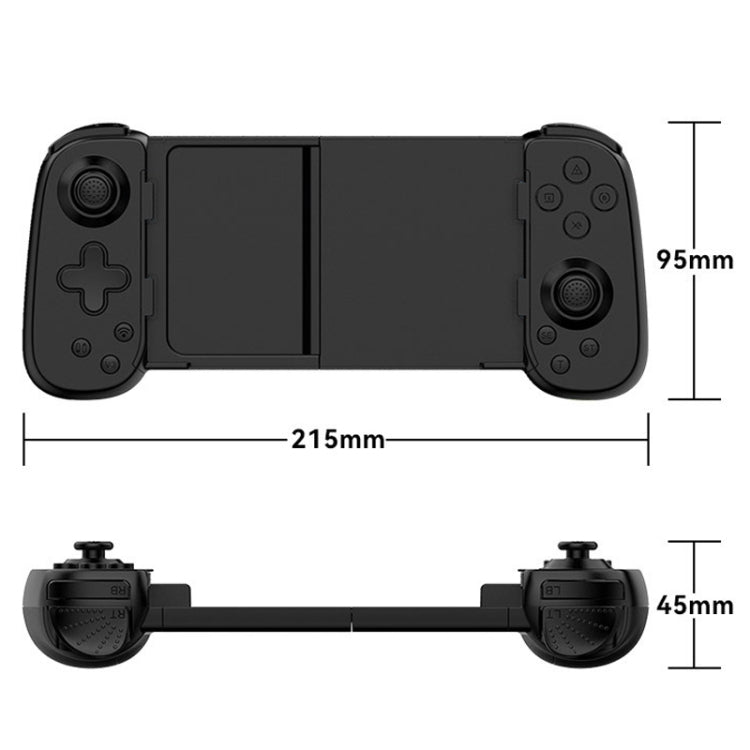 D6  Bluetooth Retractable Gamepad Dual Hall Six-Axis Somatosensory For Android/IPhone /Switch(Black) - Gamepads by buy2fix | Online Shopping UK | buy2fix