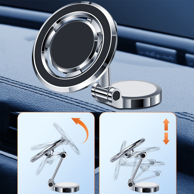 Dashboard Magnetic Navigation Foldable Universal Car Phone Holder(Silver) - Car Holders by buy2fix | Online Shopping UK | buy2fix