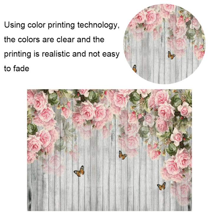 1.25x0.8m Wood Grain Flower Branch Props 3D Simulation Photography Background Cloth, Style: C-3364 - Wood Floor by buy2fix | Online Shopping UK | buy2fix