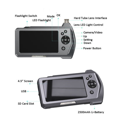 TESLONG NTS450A 4.5-inch Screen Industrial Handheld Endoscope with Light, Speci: 3.9mm Lens-1m -  by TESLONG | Online Shopping UK | buy2fix