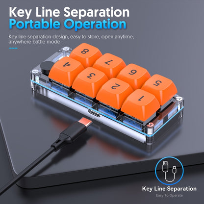 MKESPN Shortcut Macro Defined Wired Samll Keypad Single Handed Gaming Keyboard(White) - Mini Keyboard by MKESPN | Online Shopping UK | buy2fix