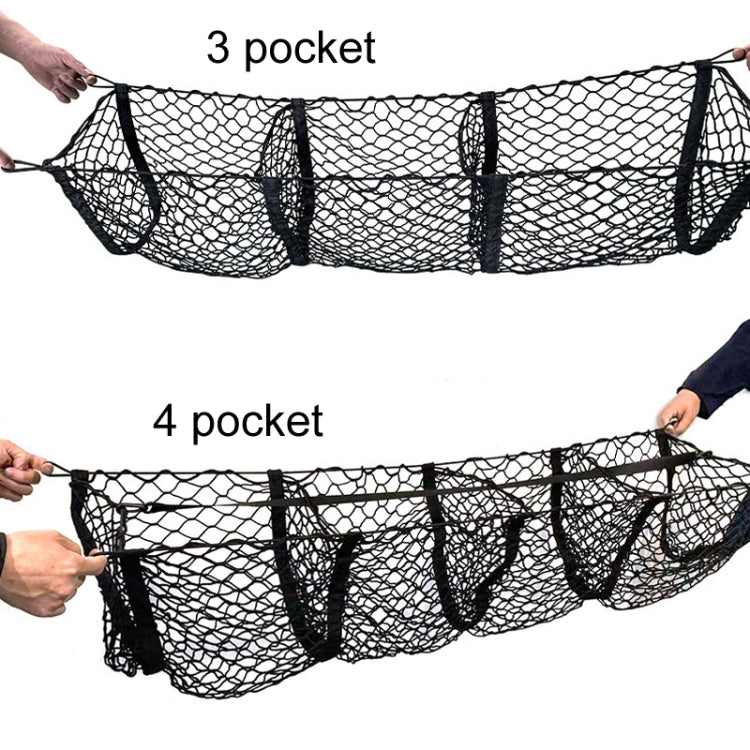 Pickup Truck Three-dimensional Net Bag Off-road Vehicle Trunk Luggage Net Bag, Size: 90x30cm(Three Pocket) - Stowing Tidying by buy2fix | Online Shopping UK | buy2fix