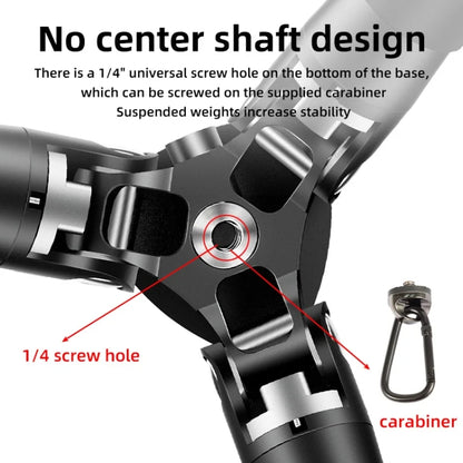 BEXIN RC254 Carbon Fiber Portable Folding Tripod SLR Camera Low Gravity Center Gimbal Photography Bracket - Tripods by BEXIN | Online Shopping UK | buy2fix