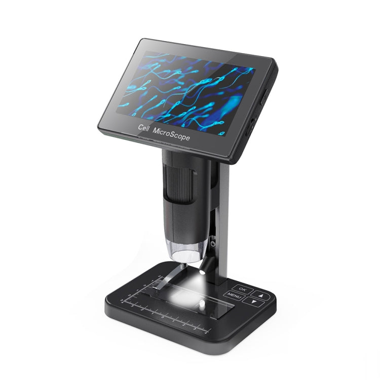 HD Electronic Digital Microscope 5 Inch Screen Touch Key 8000X Biological Cell Electronic Magnifying Glass - Digital Microscope by buy2fix | Online Shopping UK | buy2fix