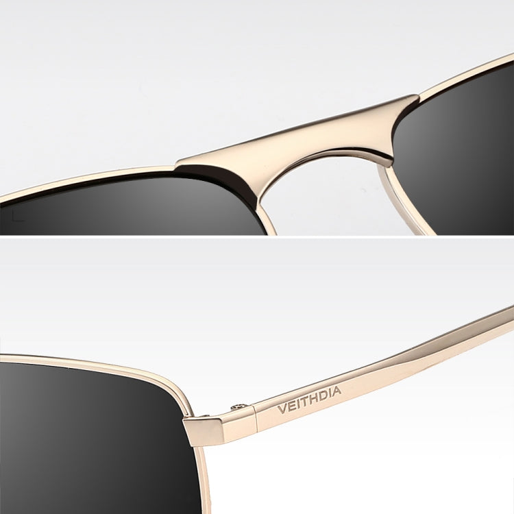 Vintage Square Sunglasses Male UV400 Polarized Lens Sun Glasses(Black) - Outdoor & Sports by buy2fix | Online Shopping UK | buy2fix