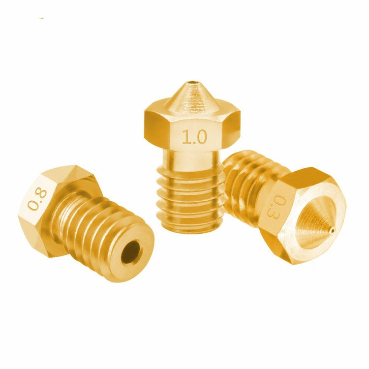 8 PCS Bugatti 3D Printer Accessories E3D-V5 V6 Nozzle M6 Thread Consumables Hot Nozzle, Size:3/0.3mm - Consumer Electronics by buy2fix | Online Shopping UK | buy2fix