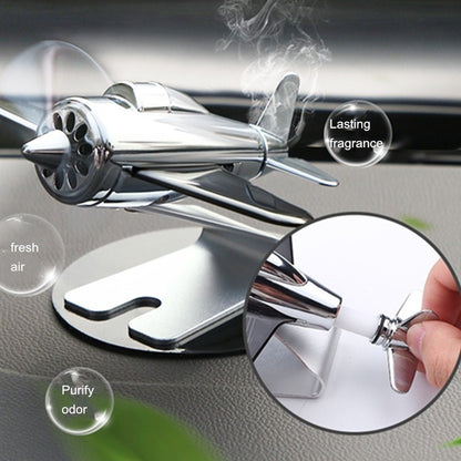 Aromatherapy Decorations for Cars Solar Aircraft Car Decorations(Silver) - Ornaments by buy2fix | Online Shopping UK | buy2fix