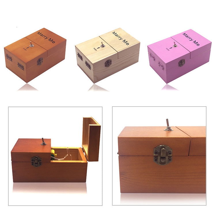 Creative Funny Present Marry Me Novel Wooden Anti-stress Toy(Light Wood) - Fidget Cube by buy2fix | Online Shopping UK | buy2fix