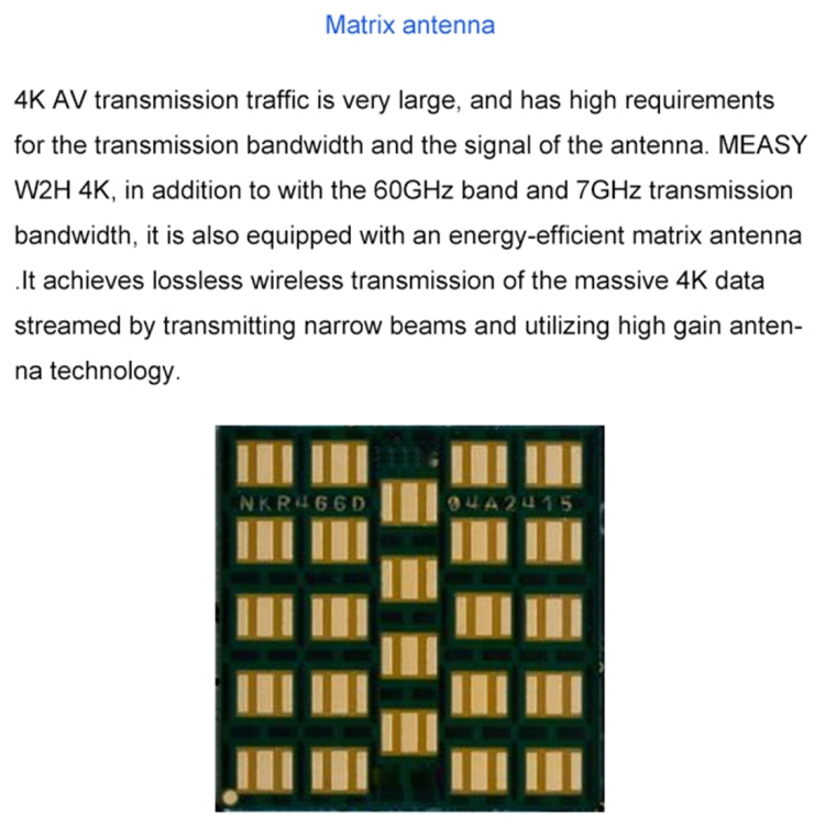 Measy W2H 60GHz 4K Ultra HD Wireless Transmission Kit, Transmission Distance: 30m, US Plug - Set Top Box & Accessories by Measy | Online Shopping UK | buy2fix