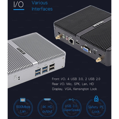 HYSTOU H2 Windows / Linux System Mini PC, Intel Core I3-7167U Dual Core Four Threads up to 2.80GHz, Support mSATA 3.0, 4GB RAM DDR4 + 256GB SSD (White) - Computer & Networking by HYSTOU | Online Shopping UK | buy2fix