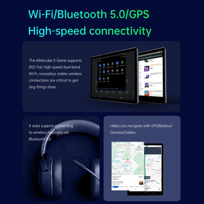 ALLDOCUBE X GAME 4G Tablet, 10.5 inch, 8GB+128GB, Android 11 MediaTek P90 Octa Core, No Keyboard, Support TF Card & Dual Band WiFi & Bluetooth, EU Plug (Black+Gray) - ALLDOCUBE by ALLDOCUBE | Online Shopping UK | buy2fix