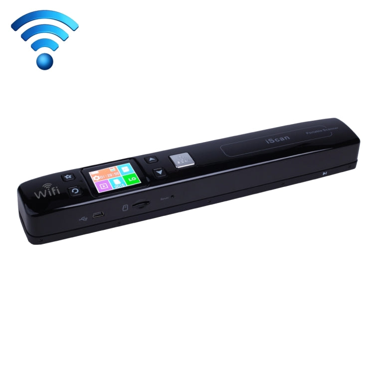 iScan02 WiFi Double Roller Mobile Document Portable Handheld Scanner with LED Display,  Support 1050DPI  / 600DPI  / 300DPI  / PDF / JPG / TF(Black) - Consumer Electronics by buy2fix | Online Shopping UK | buy2fix