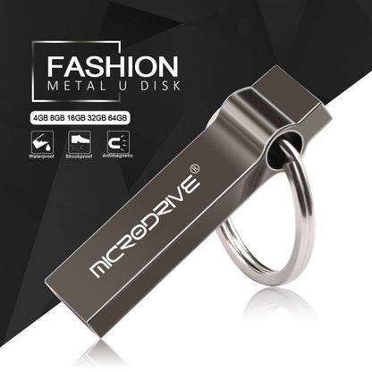 MicroDrive 4GB USB 2.0 Metal Keychain U Disk (Black) - Computer & Networking by MicroDrive | Online Shopping UK | buy2fix