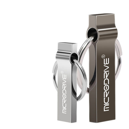 MicroDrive 32GB USB 2.0 Metal Keychain U Disk (Grey) - Computer & Networking by MicroDrive | Online Shopping UK | buy2fix