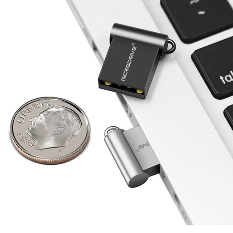 MicroDrive 16GB USB 2.0 Metal Mini USB Flash Drives U Disk (Grey) - USB Flash Drives by MicroDrive | Online Shopping UK | buy2fix