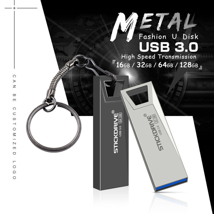 STICKDRIVE 32GB USB 3.0 High Speed Mini Metal U Disk (Silver Grey) - USB Flash Drives by StickDrive | Online Shopping UK | buy2fix