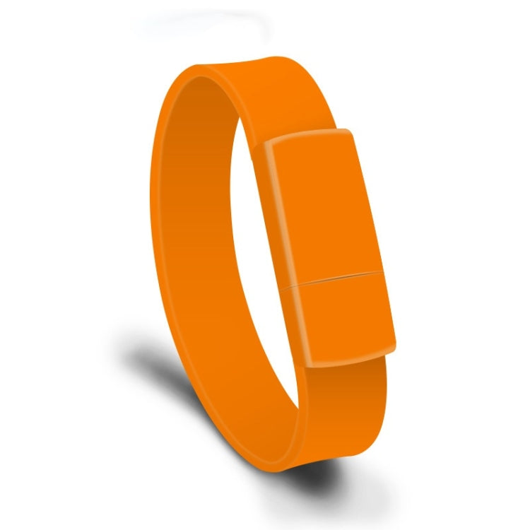 MicroDrive 4GB USB 2.0 Fashion Bracelet Wristband U Disk (Orange) - USB Flash Drives by MicroDrive | Online Shopping UK | buy2fix